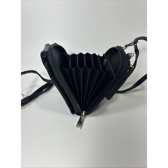 Vtg Buxton Leather Crossbody Bag Purse Wristlet Wallet Clutch Style Sac Mini Bag - Picture 5 of 9